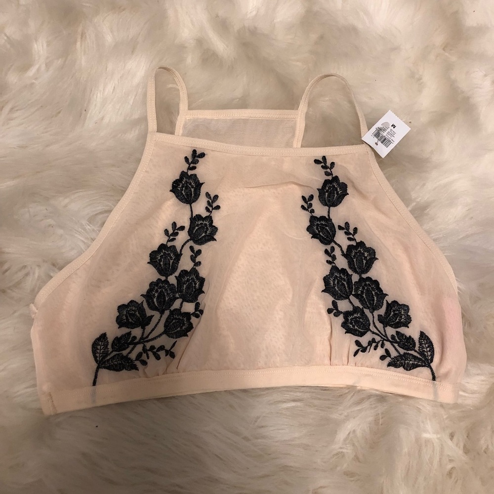 Embroidered Sheer Bralette